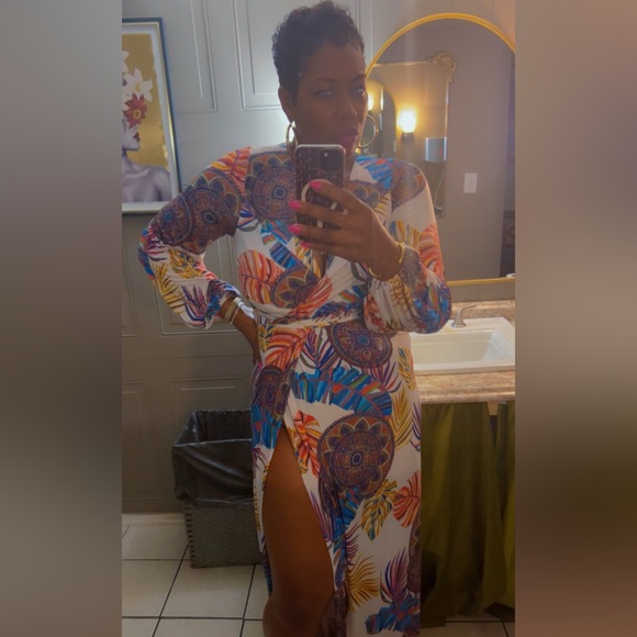 New Maxi Multi Color Maxi Dress - Picture 2 of 9